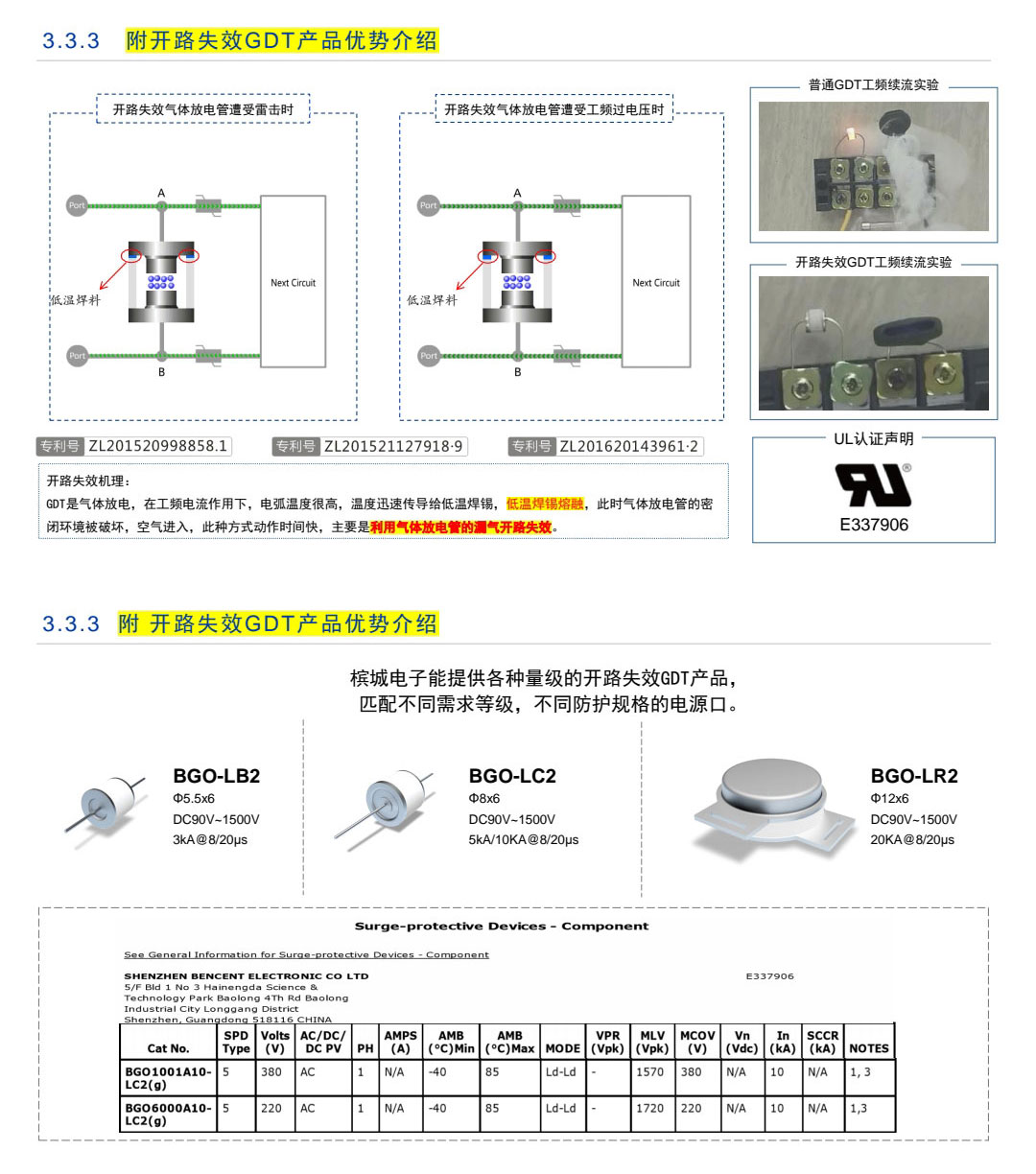 太陽(yáng)能過(guò)壓防雷器件